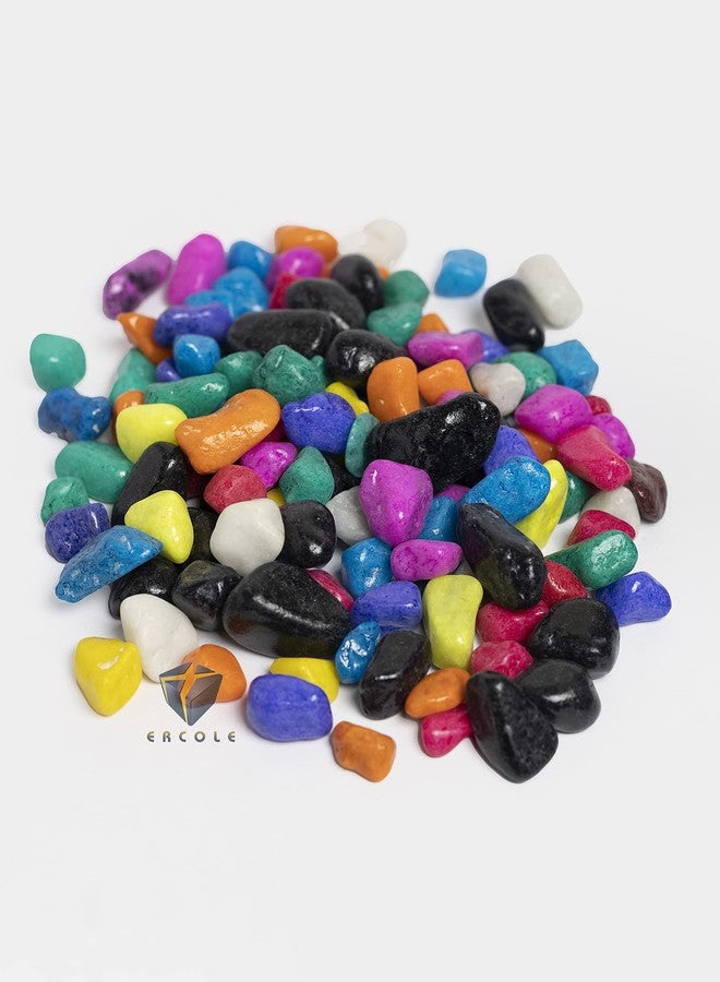 Ercole® Multi Colour Polished Pebble Stones for Garden Landscaping Aquarium and Home Decor (Multi-Colour, 3 Kg) - Image 2